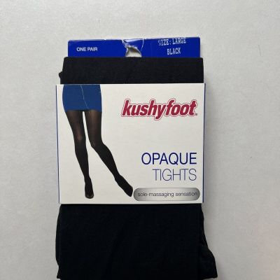 Kushyfoot Opaque Tights Black L 135-190WT 5'2:-6'1