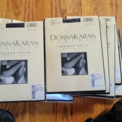 14 pairs Donna Karan opaque satin control top pantyhose