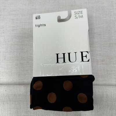 Hue Cinnamon and Black Polka Dot Tights w/ Control Top Size S/ M
