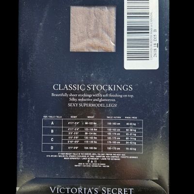 Victorias Secret Size B Nude Classic Stockings Thigh High Pantyhose Nylons