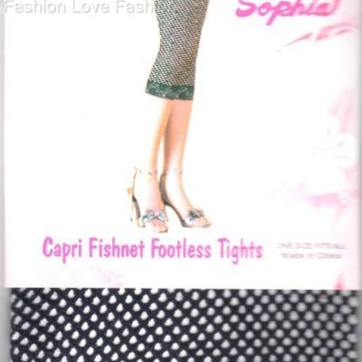 1 Pack Women's Plain Capri Fishnet Footless Tights,Multiple Colors,One Size