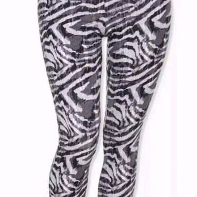 Plus Size Zebra Print Leggings (3XL)