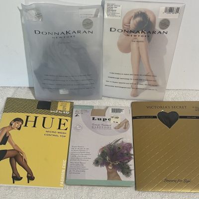 Nylons  & Pantyhose 5 Pair Size 1 Small Variety Of Colors/Brands New Pics