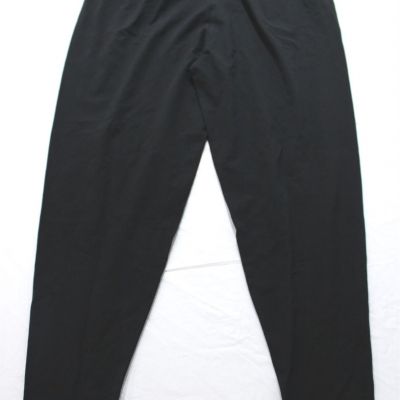 Easy Essential Women's Plus Solid Slim Fit Cotton Leggings AP2 Black Size: 3X