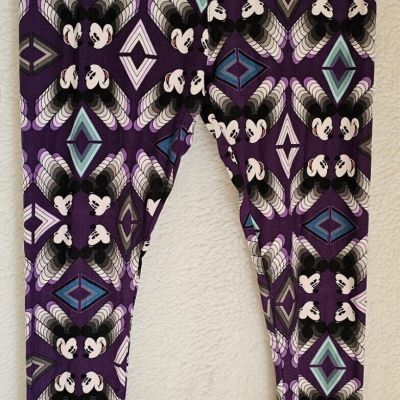 LuLaRoe Womens Legging Pants Size Tall & Curvy Plus Disney Mickey Mouse Sueded