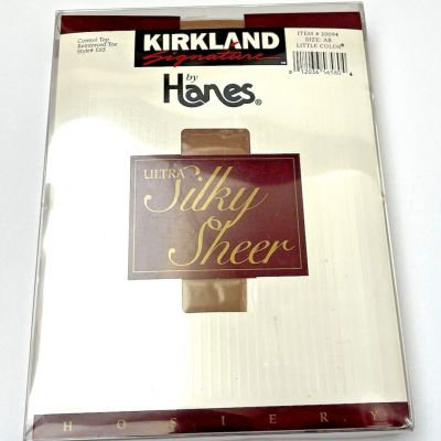 NEW Hanes Pantyhose 3 Pairs SZ AB Control Top Reinforced Toe Sheer Little Color