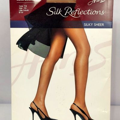 hanes silk reflections size cd tan control top pantyhose 2003 style 718