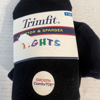 Women's Black Trimfit Tights. Size 7 - 10. Cotton/ Spandex/ Nylon