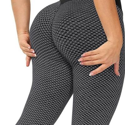 TikTok leggings size medium Women's highwaisted leggings textured new