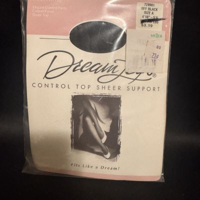 Vintage Dream Legs Panty Hose Off Black Size A with Tags