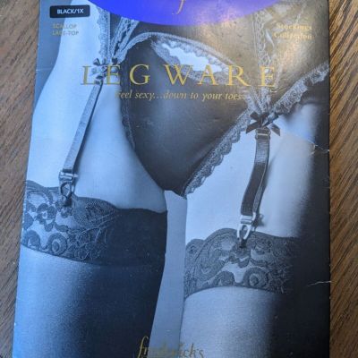 Fredericks Leg Ware Lace Top Thigh High Stockings Scalloped Plus Size 1X Sexy