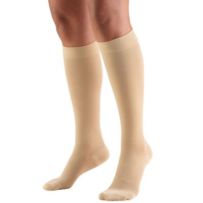 Truform Stockings Knee High Closed Toe: 30-40 mmHg L BEIGE (8845-L)