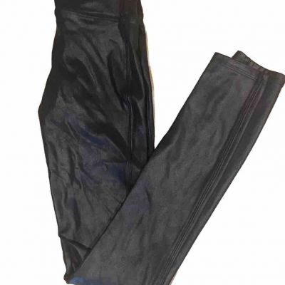 Spanx Sz Small Black Faux Leather Leggings for Women - Black