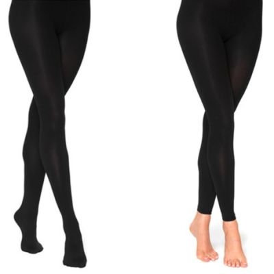 2-pack Medium-Large Premium Fleece Lined Tights (Footed & Footless)