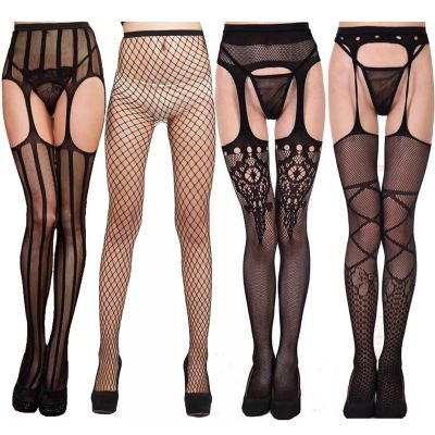 5PCS Lady's Lace Top Stay Up Thigh-High Stockings Sexy Pantyhose Socks For Women