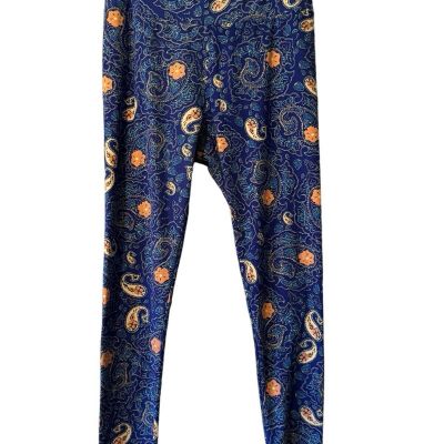 LuLaRoe Women's Paisley Elastic Waist Leggings Size T/C Tall Curvy Stretch Comfy