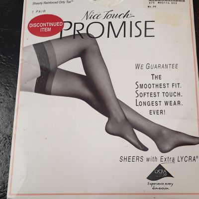 Nice Touch Promise Silky Sheer Thi Top Stockings Size Classic NEW
