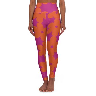 Chic Floral High Waisted Yoga Leggings - Comfort & Style for Active Wear
