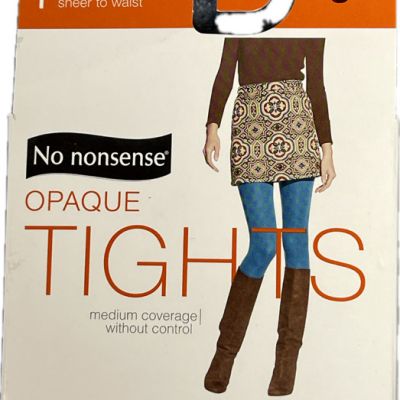 No Nonsense  Woman's Opaque Tights Size SMALL  NEW WITH TAGS BLACK Silky
