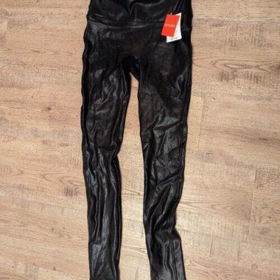 *NWT* Spanx Size S Faux Leather Leggings for Women - Black