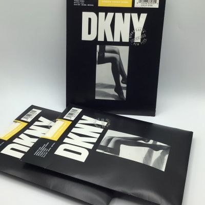 New DKNY Sheer Thigh High Stockings Small/Medium Porcelain USA Lot Of 3