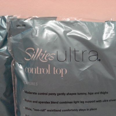 Silkies Ultra Control Top Size XL Panty Hose Ultra Sheer Legs Nude Lot of 2 NEW
