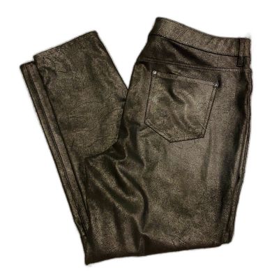 NWT Chicos Ultimate Fit Legging Metallic Black Brown Shiny Size 2.5 Petite 14