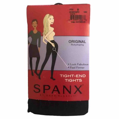SPANX Original Bodyshaping Women's Tight-End Tights Midnight Black Size B Opaque