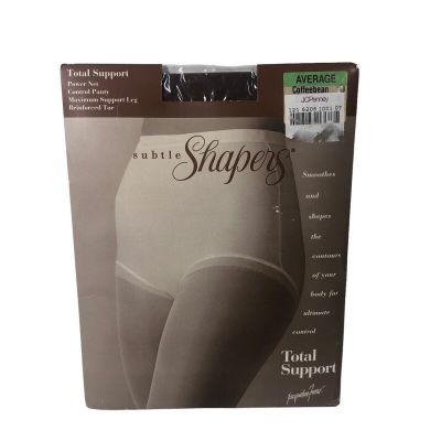 JC Penney Total Support Power Subtle Shapers Average Coffeebean 10 Reinforced