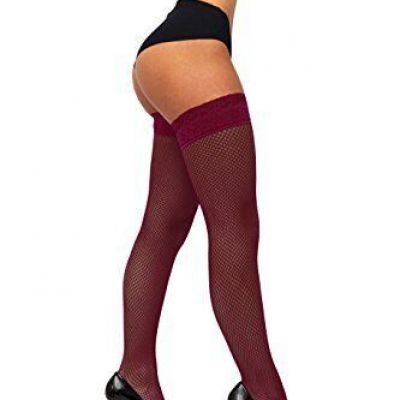 sofsy Fishnet Stockings for Women Lingerie Made in Italy Pruple Fishnets Thig...
