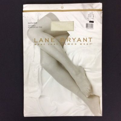 Lane Bryant Day Sheer Pantyhose Plus Size B 1X Off White Nylon Made In USA