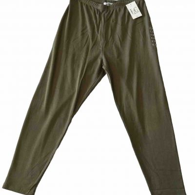 NWT Green Leggings Plus Size 2X LC Fashions Soft Comfy