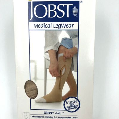 JOBST Ulcercare 11430 Beige Knee High Zip-Right Leg 3XL Compression Liners