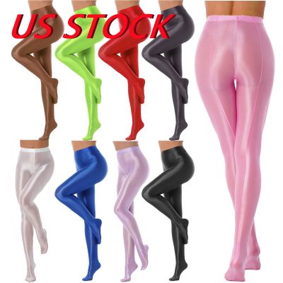 US Women Oil Shiny Glossy Pantyhose Dance Tights Sheer Hosiery Stocking Socks