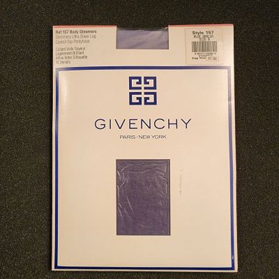 Givenchy Body Gleamers Style 157 Control Top Pantyhose Blue Dahlia Size B 15 den