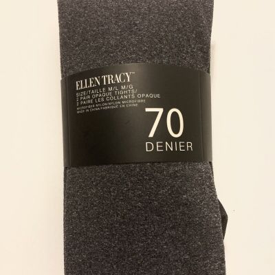 Opaque Tights Size M/L By Ellen Tracy 70 DENIER  MSRP $36.00 Whole Sell