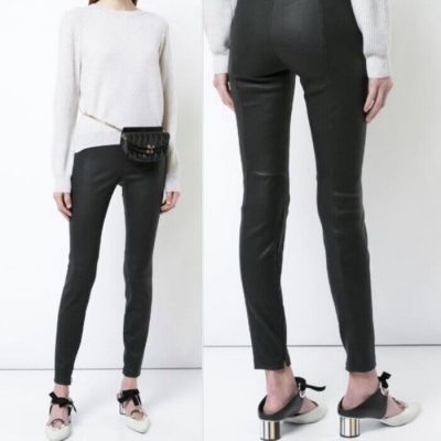 VINCE Skinny Fit Ankle Zip Leather Leggings Style #V474520578 Size M $995