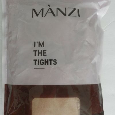 6 Pair MANZI Plus Size Women's High Waist Nylon Fashion Tights 20 Denier Lg Nude