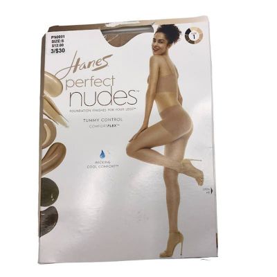 Hanes Perfect Nude Pantyhose S Tummy Control Wicking ComfortFlex Nude 1 PN0001
