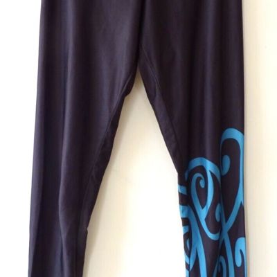 YMX by yellowman black sheer tattoo leggings S