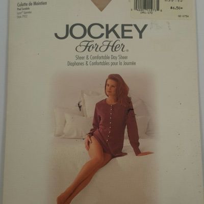 Vintage 1996 Jockey For Her Control Top Pantyhose Sandalfoot Nude Small