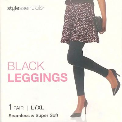 Style Essentials Super Soft Black Leggings L / XL