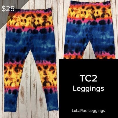 LuLaRoe NEW Leggings TC2 (Tall & Curvy 2) Buttery Soft Sz 18+ Print Colorful