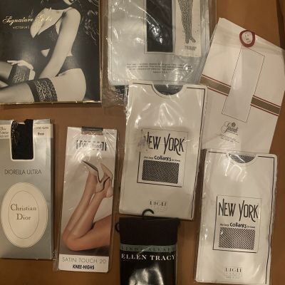 Lot:NEW, VINTAGE Pantyhose/Tights:Wolford,Dior, Victoria’s Secret,Collants,MORE!