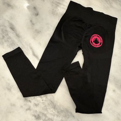 NWOT Men Dont Know Podcast Butt Lifter Active Workout Leggings Black Small