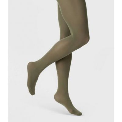 A New Day - Women's 50D Opaque Tights - Olive Green - S/M