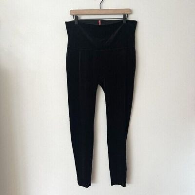 SPANX Black Velour High Rise Leggings Women's Plus Size 2XL