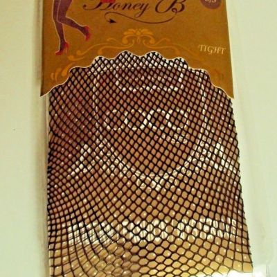 Honey B Fishnet (Mesh) tights Black One Size fits Most Three different mesh size