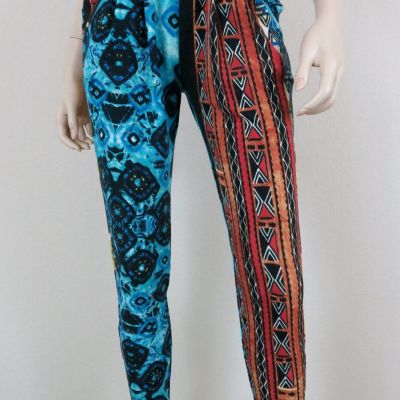 STYLE RACK Fashion Leggings Yoga Pants Print Waist Band Multi-Color S