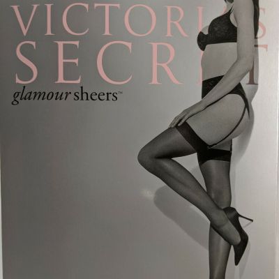 2 Pr Pack Victoria's Secret Stockings - Silky Sheer Leg with Lace Detail Band